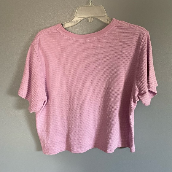 Big Bud Press Lilac Honeycomb Cropped Tee - Picture 2 of 3